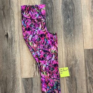 Lululemon Base Pace Hyper Flow Pink Multi Size 12 Leggings